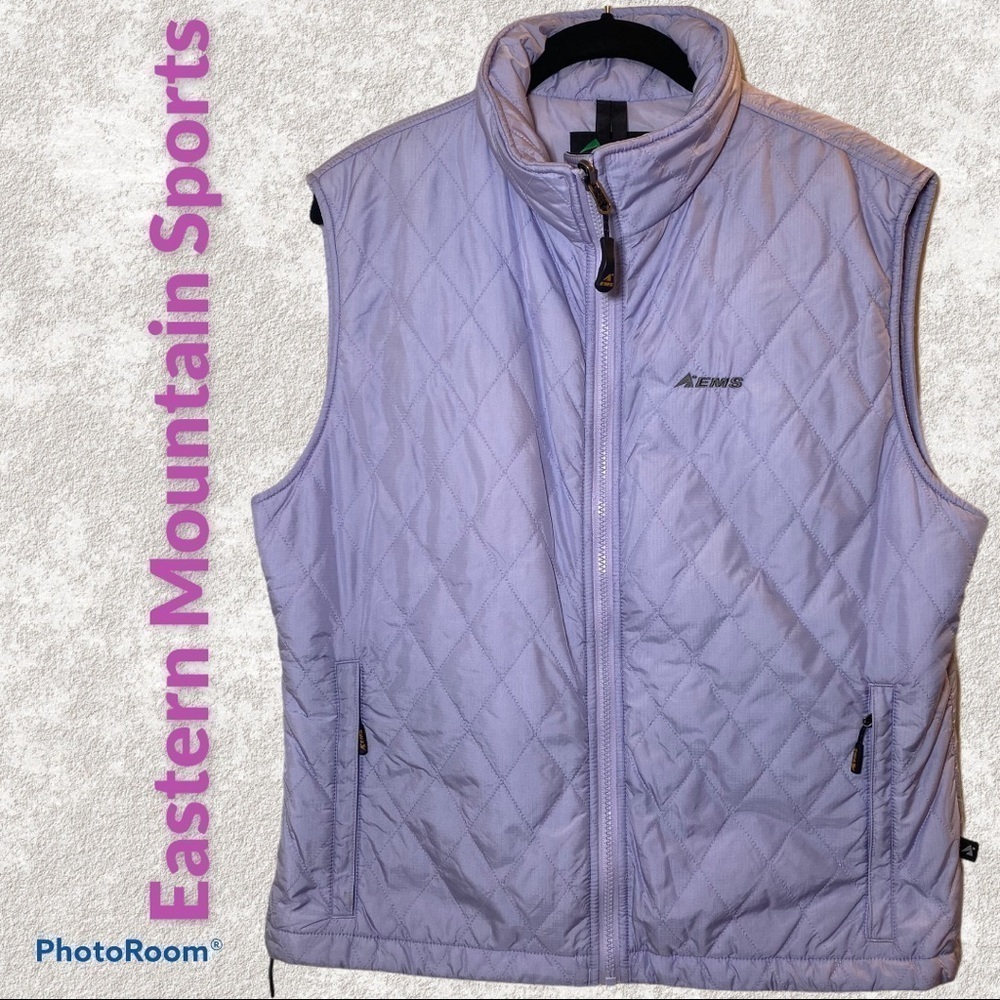 EASTERN MOUNTAIN SPORTS Lavender Purple Mock Neck Primaloft Puffer Vest, Large‎